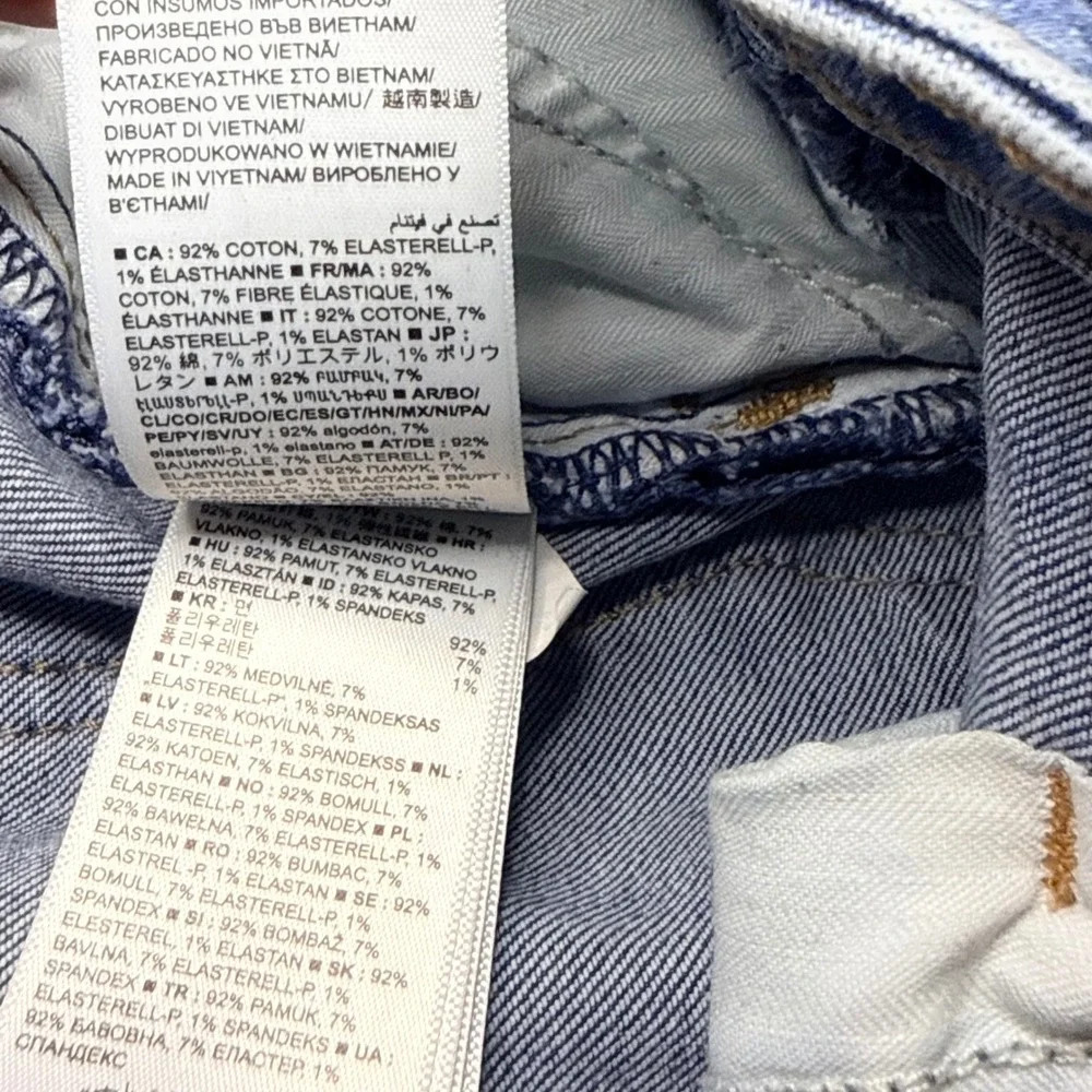 Gap‎ Kids 70s Flare High Rise Cargo Jeans Medium Wash Blue Denim Size 10